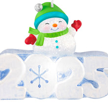 Load image into Gallery viewer, Mini A Snowy 2025 Ornament With Light, 1.25"