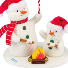 Load image into Gallery viewer, Roasting Marshmallows Snowmen 2025 Fabric Hallmark Ornament