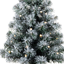 Load image into Gallery viewer, Miniature Snowy Green Pre-Lit Christmas Tree, 18.75"