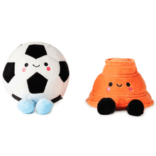 Load image into Gallery viewer, Better Together Soccer Ball and Orange Cone Magnetic Plush Pair, 5" H - Hallmark Timmins