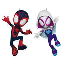 Load image into Gallery viewer, Marvel Spidey and His Amazing Friends Spin and Ghost-Spider Ornaments, Set of 2