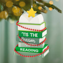 Load image into Gallery viewer, Light Holiday Reading Ornament
