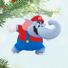 Load image into Gallery viewer, Nintendo Powered Up With Mario Elephant Mario Ornament