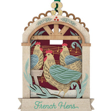 Load image into Gallery viewer, Twelve Days of Christmas French Hens Papercraft Ornament - Hallmark Timmins