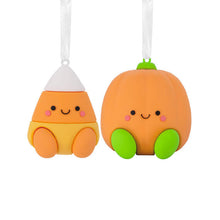 Load image into Gallery viewer, Better Together Pumpkin and Candy Corn Magnetic Hallmark Ornaments, Set of 2
