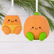 Load image into Gallery viewer, Better Together Pumpkin and Candy Corn Magnetic Hallmark Ornaments, Set of 2
