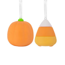 Load image into Gallery viewer, Better Together Pumpkin and Candy Corn Magnetic Hallmark Ornaments, Set of 2