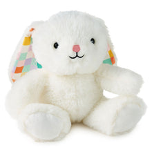 Load image into Gallery viewer, White Bunny With Patchwork Ears Easter Plush, 8"