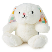 Load image into Gallery viewer, White Bunny With Patchwork Ears Easter Plush, 8"