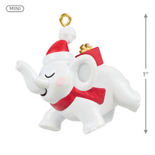 Load image into Gallery viewer, Mini Festive White Elephant Ornament, 1"