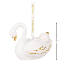 Load image into Gallery viewer, Grandbaby's First Christmas Swan 2025 Porcelain Ornament