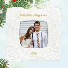 Load image into Gallery viewer, Best Love Story Ever 2026 Photo Frame Porcelain Ornament - Hallmark Timmins