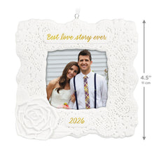 Load image into Gallery viewer, Best Love Story Ever 2026 Photo Frame Porcelain Ornament - Hallmark Timmins