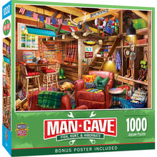 Load image into Gallery viewer, Man Cave - Fish, Hunt, & Hibernate 1000 Piece Puzzle by Master Pieces