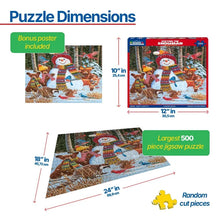 Load image into Gallery viewer, Visiting the Snowman - 500 Piece Puzzle by White Mountain