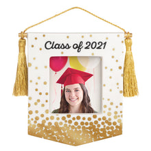 Load image into Gallery viewer, Congrats, Grad! Class of 2021 Porcelain Photo Frame Ornament