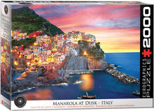 Load image into Gallery viewer, Manarola at Dusk, Italy - 2000 Piece Puzzle by EuroGraphics