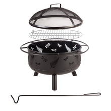 Load image into Gallery viewer, Dragonfly Wood-Burning Fire Pit