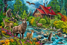 Load image into Gallery viewer, Red-Roofed Cabin - 2000 Piece Puzzle by Cobble Hill - Hallmark Timmins