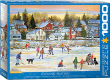 Load image into Gallery viewer, Evening Skating - 1000 Piece Puzzle by EuroGraphics