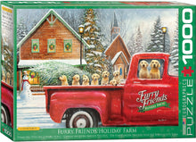 Load image into Gallery viewer, Furry Friends Holiday Farm - 1000 Piece Puzzle by EuroGraphics