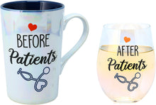 Load image into Gallery viewer, Before & After Patients - 18 oz. Stemless Glass & 15 oz. Latte Cup Set