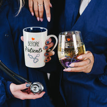 Load image into Gallery viewer, Before & After Patients - 18 oz. Stemless Glass & 15 oz. Latte Cup Set
