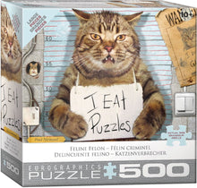 Load image into Gallery viewer, Feline Felon - 500 Piece Puzzle by Eurographics