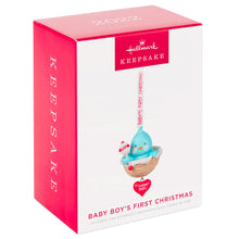 Load image into Gallery viewer, Baby Boy’s First Christmas Blue Bird 2022 Ornament