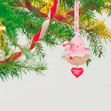 Load image into Gallery viewer, Baby Girl's First Christmas Pink Bird 2022 Ornament