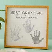 Load image into Gallery viewer, Best Grandma Hands Down Wood Sign Handprint Kit