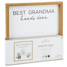 Load image into Gallery viewer, Best Grandma Hands Down Wood Sign Handprint Kit