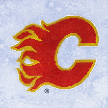 Load image into Gallery viewer, Officially Licensed Camelot Dots NHL Calgary Flames Diamond Painting Kit