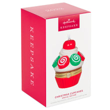 Load image into Gallery viewer, Christmas Cupcakes Special Edition Porcelain and Metal Ornament