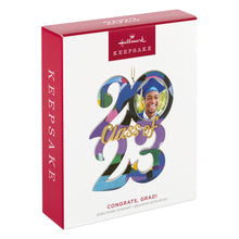 Load image into Gallery viewer, Congrats, Grad! 2023 Ceramic Photo Frame Ornament