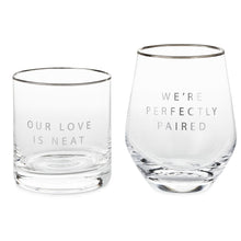 Load image into Gallery viewer, Lowball and Stemless Wine Glass, Set of 2 - Hallmark Timmins