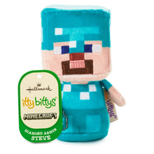 Load image into Gallery viewer, itty bittys® Minecraft Diamond Armor Steve Plush