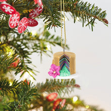 Load image into Gallery viewer, Mini Let's Celebrate! Porcelain and Metal Ornament, 0.7"