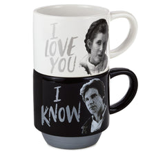 Load image into Gallery viewer, Star Wars™ Han Solo™ and Princess Leia™ Love You Stacking Mugs, Set of 2