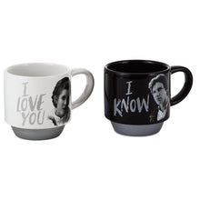 Load image into Gallery viewer, Star Wars™ Han Solo™ and Princess Leia™ Love You Stacking Mugs, Set of 2