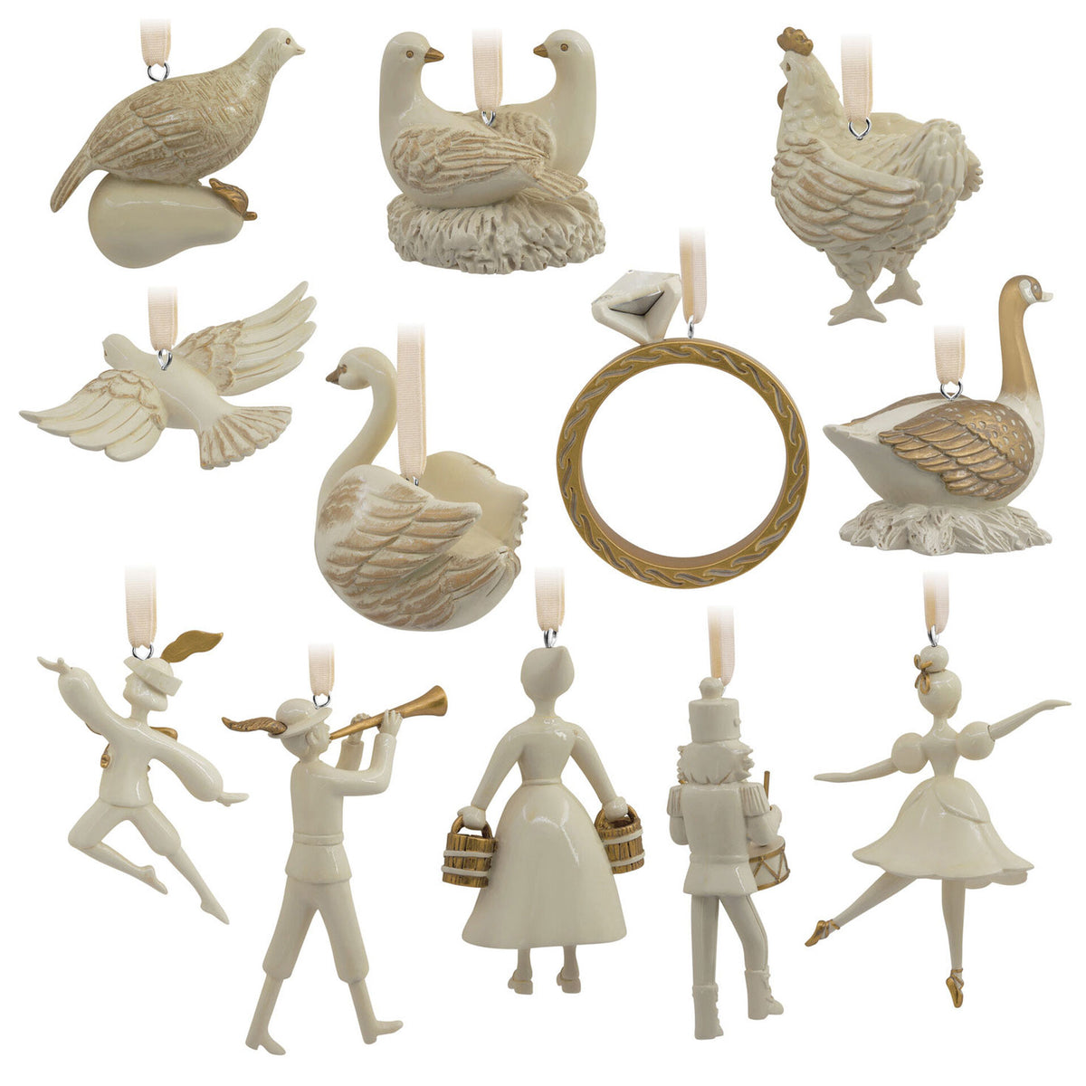 The 12 Days of Christmas Hallmark Ornaments, Set of 12 Hallmark Timmins