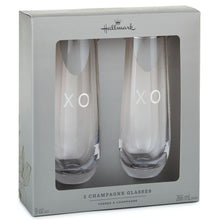 Load image into Gallery viewer, XO Stemless Champagne Flutes, Set of 2 - Hallmark Timmins
