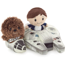 Load image into Gallery viewer, itty bittys® Star Wars™ Han Solo™ Plush and Chewbacca™ Plush in Millennium Falcon™ Set