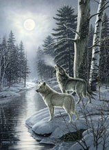 Load image into Gallery viewer, Wolves By Moonlight - 1000 Piece Puzzle by Cobble Hill