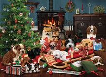 Load image into Gallery viewer, Christmas Puppies - 1000 Piece Puzzle by Cobble Hill