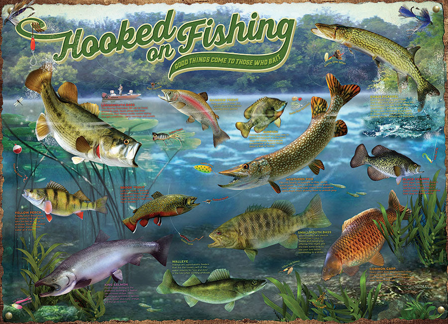 Hooked on Fishing - 1000 Piece Cobble Hill Puzzle