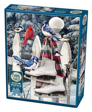 Load image into Gallery viewer, Cobble Hill Birds With Skates 500‑piece puzzle, whimsical skating birds