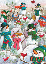 Load image into Gallery viewer, Hill Of A Lot Of Snowmen - 500 Piece Puzzle by Cobble Hill