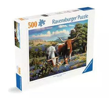 Load image into Gallery viewer, Loving Longhorns - 500 Piece Puzzle by Ravensburger
