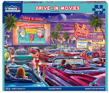 Load image into Gallery viewer, Drive-In Movie - 1000 Piece Puzzle by White Mountain
